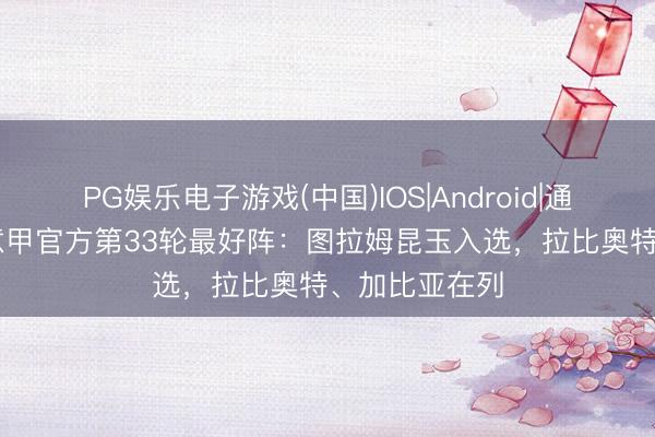 PG娱乐电子游戏(中国)IOS|Android|通用APP下载 意甲官方第33轮最好阵：图拉姆昆玉入选，拉比奥特、加比亚在列