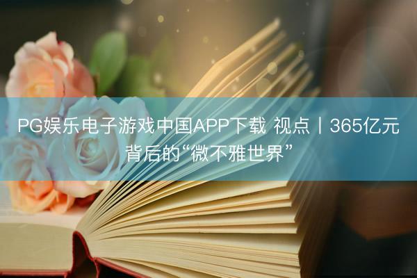 PG娱乐电子游戏中国APP下载 视点丨365亿元背后的“微不雅世界”
