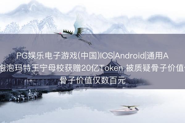 PG娱乐电子游戏(中国)IOS|Android|通用APP下载 泡泡玛特王宁母校获赠20亿Token 被质疑骨子价值仅数百元