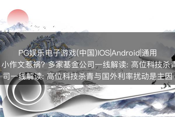 PG娱乐电子游戏(中国)IOS|Android|通用APP下载 A股放量回调， 小作文惹祸? 多家基金公司一线解读: 高位科技杀青与国外利率扰动是主因