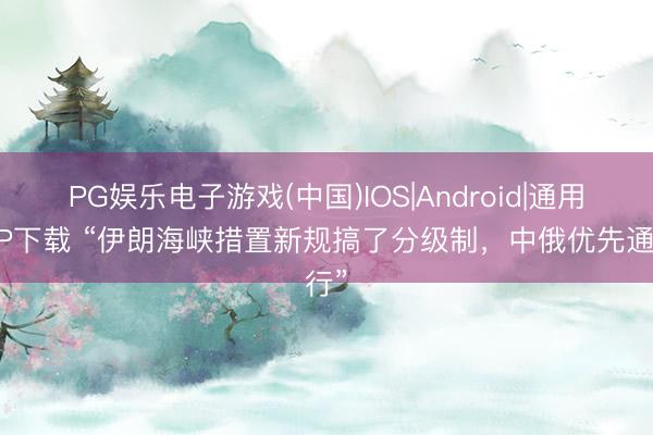 PG娱乐电子游戏(中国)IOS|Android|通用APP下载 “伊朗海峡措置新规搞了分级制，中俄优先通行”
