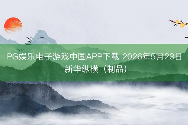 PG娱乐电子游戏中国APP下载 2026年5月23日 新华纵横（制品）