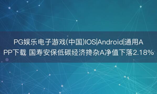 PG娱乐电子游戏(中国)IOS|Android|通用APP下载 国寿安保低碳经济搀杂A净值下落2.18%