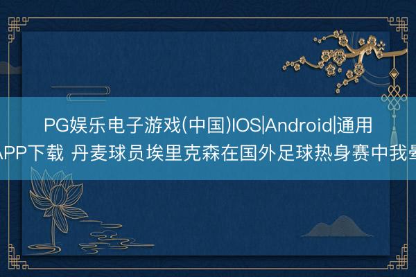 PG娱乐电子游戏(中国)IOS|Android|通用APP下载 丹麦球员埃里克森在国外足球热身赛中我晕