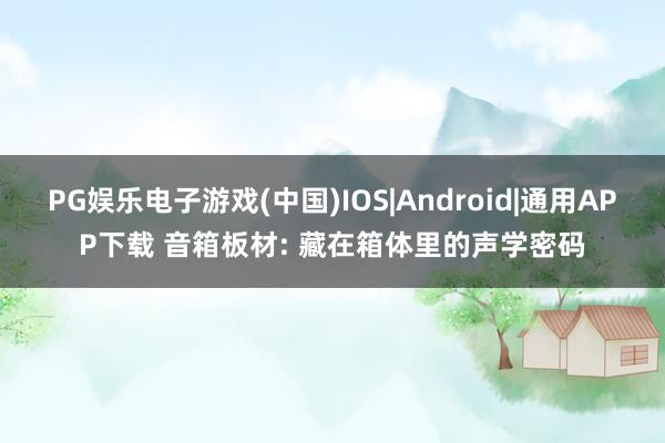 PG娱乐电子游戏(中国)IOS|Android|通用APP下载 音箱板材: 藏在箱体里的声学密码